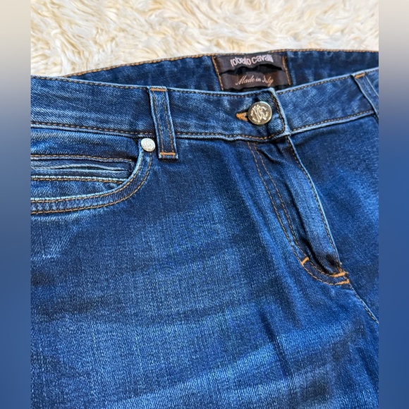 NWT Roberto Cavalli Straight Leg Skinny Jeans - Size 10 (IT46) - Picture 2 of 9